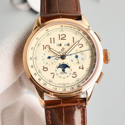 GF Factory Breitling Premier 42mm B25 Movement Calfskin Leather Strap Watch